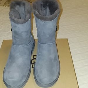 UGG Bailey Button Grey Boots
